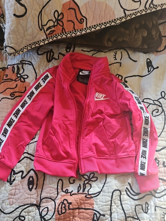 Nike Other - Nike Girls Bright Pink Track Jacket with Branded Sleeve Tape
